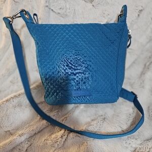 Vera Bradley teal crossbody quilted purse